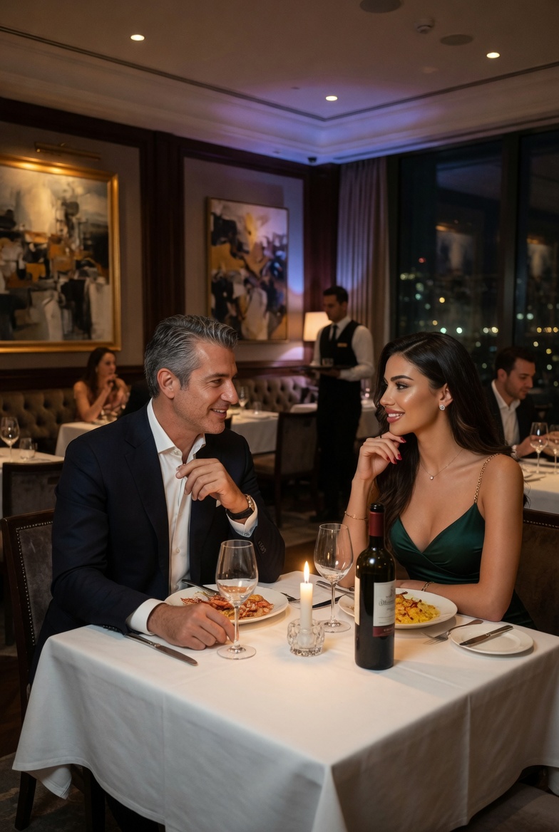 Stilvolle Dinner-Atmosphäre fuer ein Date in Ingolstadt